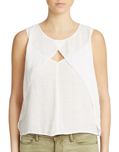 Free People Slubbed Crinkle Solid Top White XS - Gear Relapse 