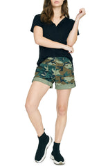 Sanctuary Women's Explorer Patch Pocket Shorts Love Camo