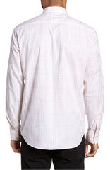 Theory Murarry Plaid Long Sleeve Button-Down Shirt Red M