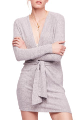 Free People Ginger Tie-Waist Mini Dress Navy XS - Gear Relapse 