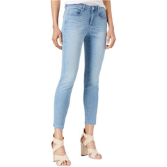 Maison Jules Embroidered Women's Skinny Ankle Jeans Medium Blue Wash 14