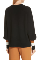 A.L.C. Jasper Lambswool & Cashmere Blend Sweater Black Combo S