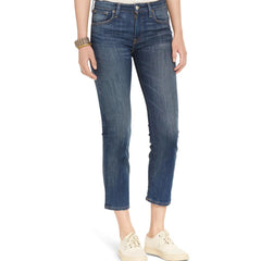 Denim & Supply Ralph Lauren Women's Kenmore Cropped Flared Blue Denim Jeans