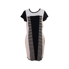 Bar III Contrast Bodycon Sweater Dress Ballet Pink Combo XS - Gear Relapse 