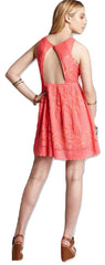 Free People Lace Rocco Dress Cherry Coral 6 - Gear Relapse 