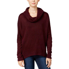 Bar III Cowl-Neck Snit Top Deep Merlot - Gear Relapse 