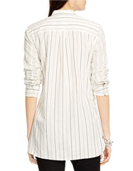 Lauren Ralph Lauren Women's Striped Tunic Cream Combo L