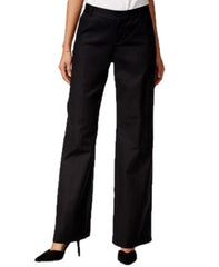 Maison Jules Solid Wide-Leg Pants Deep Black