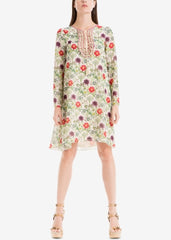 Max Studio Women's London Printed Shift Dress Floral Multi XS
