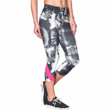 Under Armour Take-A-Chance Printed Capris Grey Combo XS