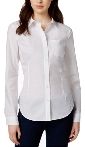 Michael Michael Kors Women's Striped Button-Up Top Sunshine XL
