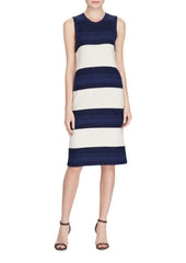 Lauren Ralph Lauren Women's Striped Sweater Dress Cream L