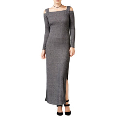 chelsea sky Cold-Shoulder Maxi Dress Black - Gear Relapse 