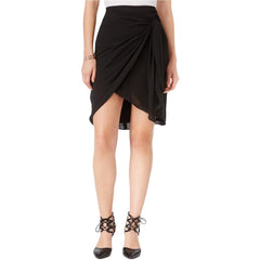 Bar III Asymmetrical Knot-Detail Skirt Deep Black 4 - Gear Relapse 