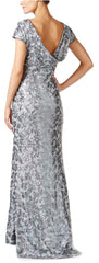 Calvin Klein Sequin Cap-Sleeve Dress Charcoal 4 - Gear Relapse 