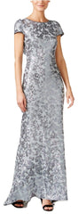 Calvin Klein Sequin Cap-Sleeve Dress Charcoal 4 - Gear Relapse 