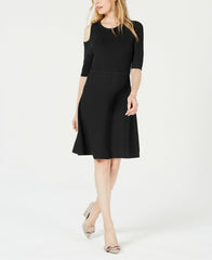Bar III Cutout Knit A-Line Dress - Gear Relapse 