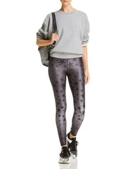 Terez Women's Steel Star Print Leggings Gray XL